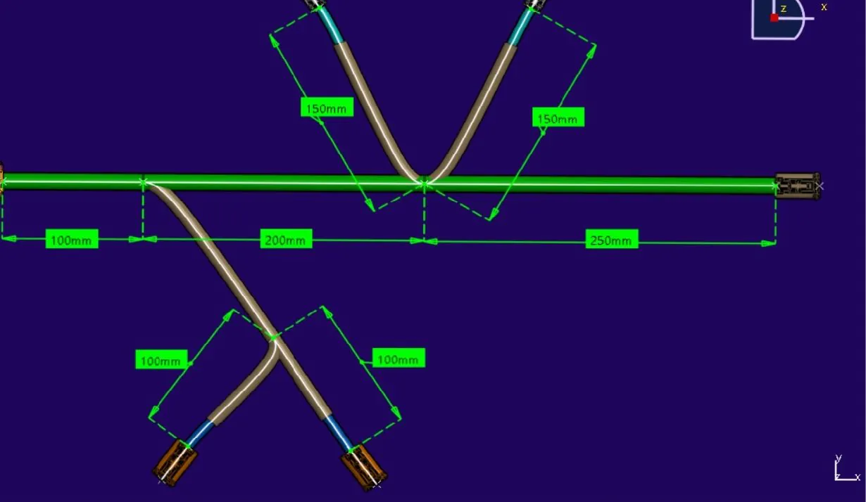 3D wiring harness routing with dimensions in CATIA V5 – Contrive Engineering